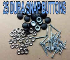 25-DURA-SNAP UPHOLSTERY BUTTONS #30-#36 WITH 3/4"/1 1/2" SCREW STUDS-ANY COLOR