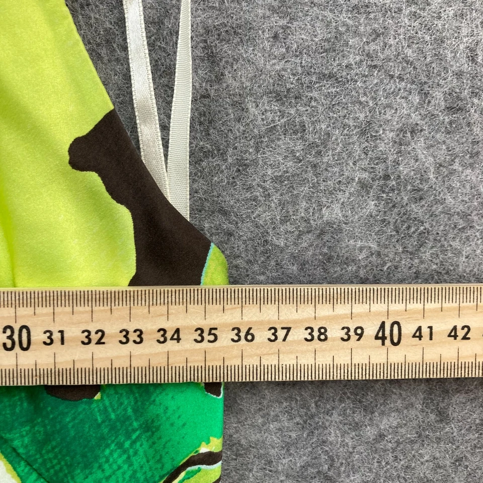 Top Banana Republic para mujer XS verde floral seda halter sin mangas cuello en V 53727 Foto 2 de 4