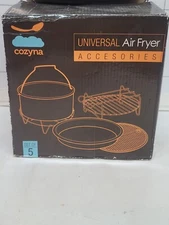 Cozyna Universal Air Fryer Accessories Set Rack Baking Pizza Pan 