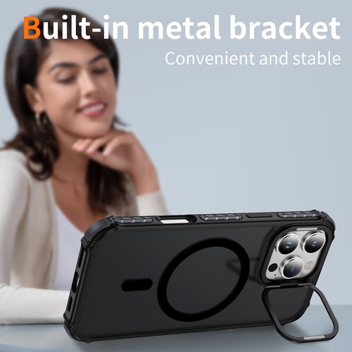 For iPhone 16 15 Pro Max 14 13 12 Magnetic Non-Slip Rugged Case+Cam Bracket - Picture 8 of 20