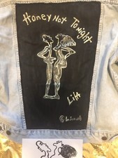 Honey Not Tonight (pop Art) Levi's Vintage Jean Jacket Glow Paint Lila V Samuels