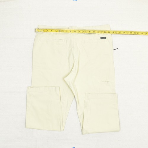 Columbia Men's Chino Pants Straight Zip Solid Cotton Blend Beige Size 40x30 - Picture 4 of 8