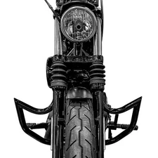 Gloss Black Highway Engine Guard Crash Bar For Harley 04-22 Sportster 883 1200