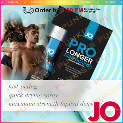 JO Prolonger Spray Desensitizing w/Benzocaine Stay Hard Last Konger Lube for Men