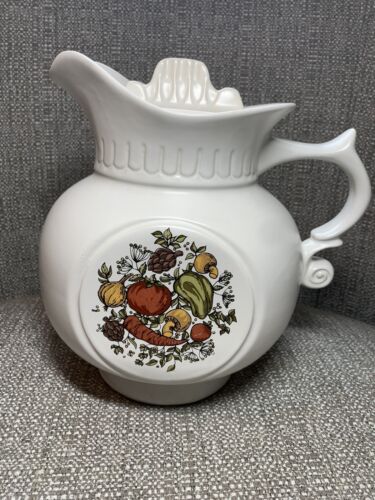Vintage McCoy Pitcher with Lid Spice of Life Pottery 202 Made in USA Collectible - Picture 1 of 14