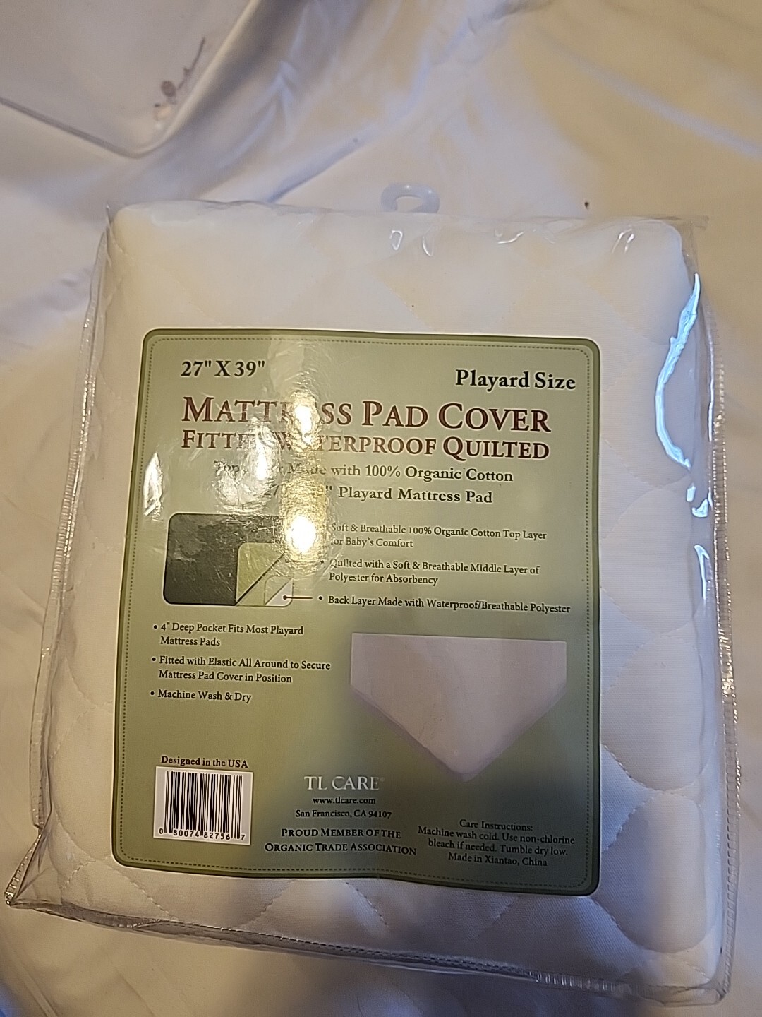 TL Care Mattress Pad Cover Playard Size 27" x 39" eBay