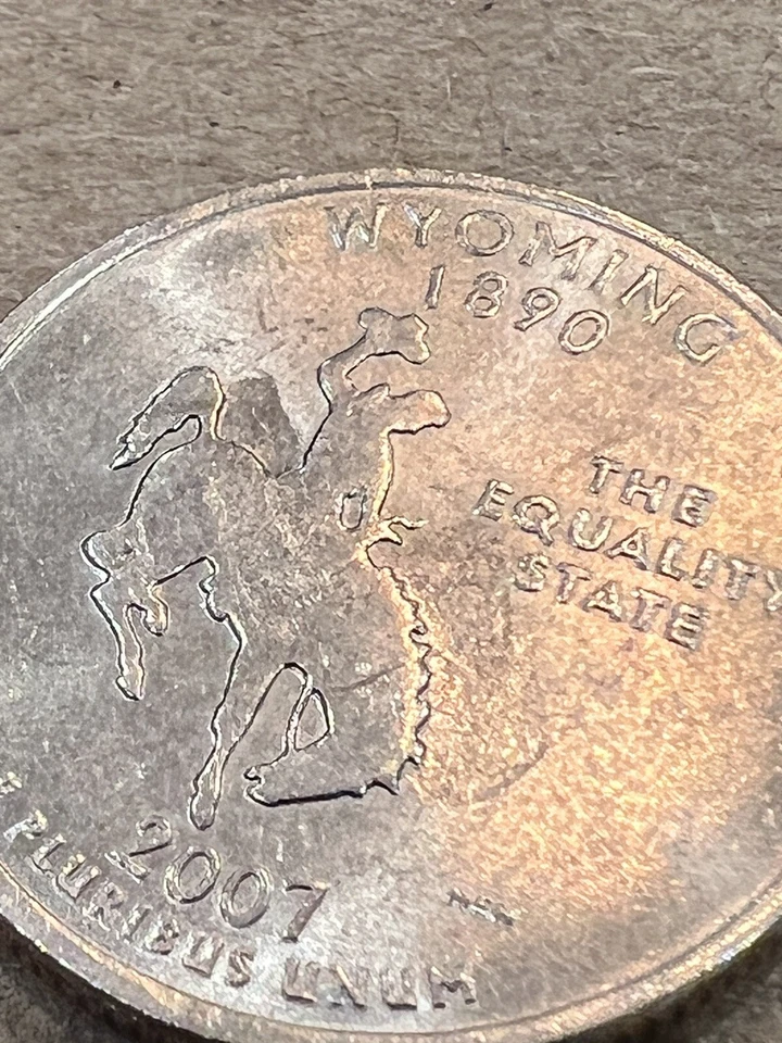 2007 P WYOMING QUARTER Horses Shadow - Image 4 of 4