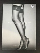 NEW Victoria's Secret Hosiery Bling Logo Band Thigh Highs Large Blue NB7