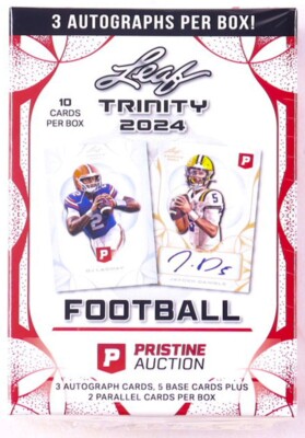 2024 Leaf Trinity Football x Pristine Exclusive Box | 3 Autogramme pro Box
