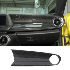 Center Console Copilot Dashboard Panel Trim for Chevy Camaro 2016+ Carbon Fiber