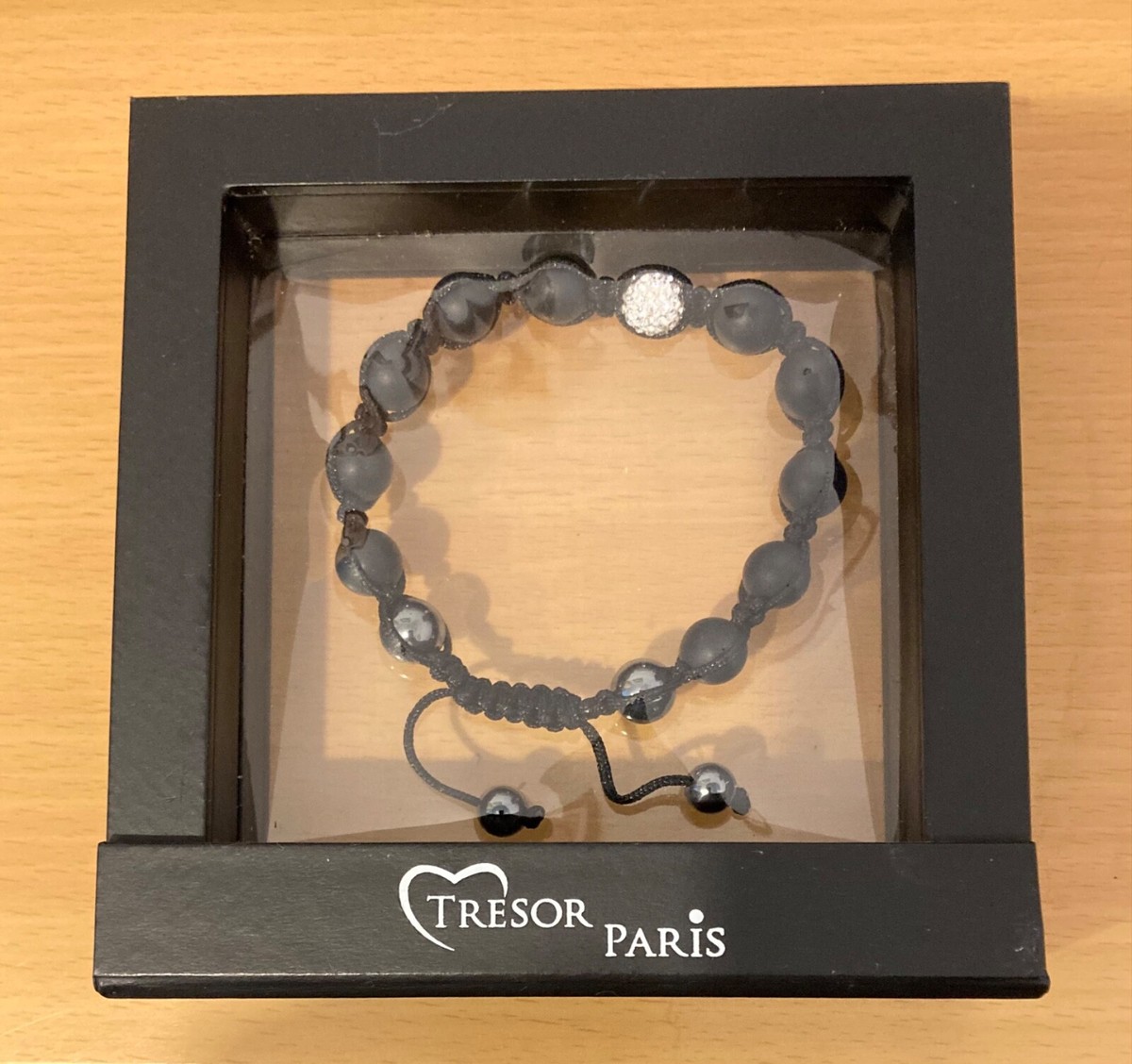 Tresor Paris Adjustable Black Bracelet UK