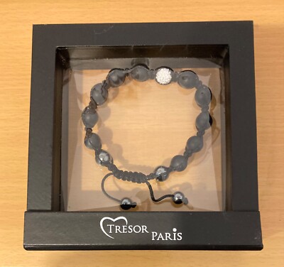 Tresor Paris Adjustable Black Bracelet UK