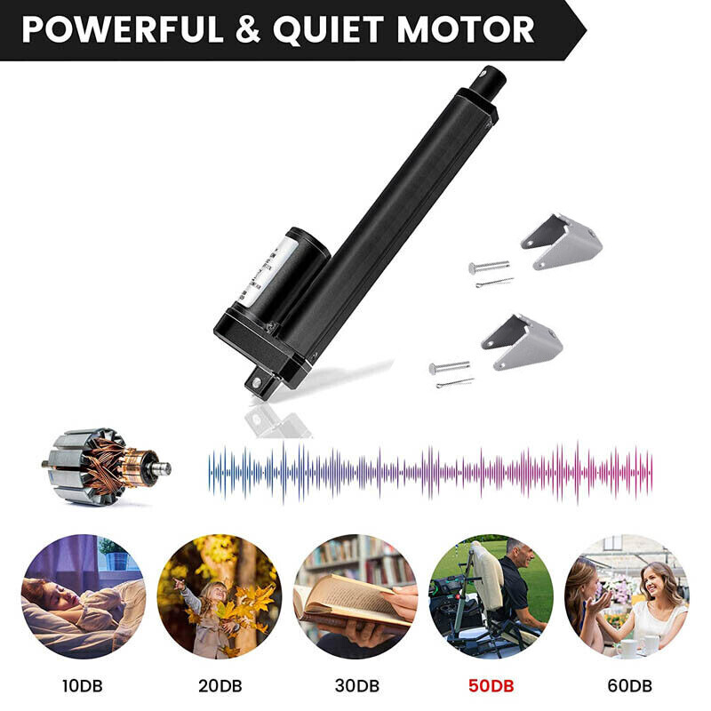 Attuatore Lineare 12v Attuatore Lineare DC 12V 3000N (675 Lb) - Corsa Regolabile Da 2 A 40 Pollici, Impermeabile, Per Sollevamento Pistone Lineare DC 12V Per Porte Letti Sollevamento - Foto 2