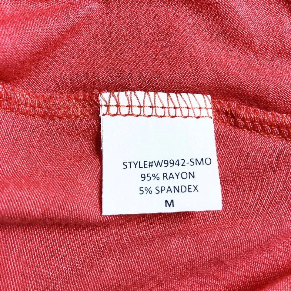 New Madigan sz M Crossover Deep V Neck Drape Tank Top Cami coral Peplum Knit  - Imagem 4 de 4