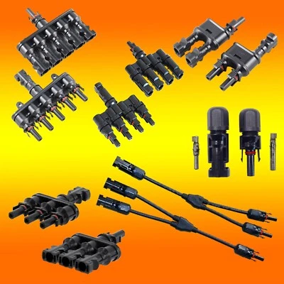 BAU-TECH SOLARENERGIE Solarstecker Kabel Verbinder Verteiler 1-5 fach Solarkabel Solarpanel (0% MwSt.*