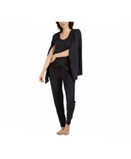 Live 2 Lounge  Women  s Medium M 4 Piece Pant Lounge Set Black Soft Cozy