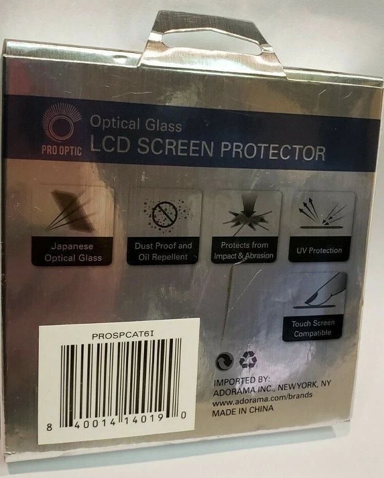 Protector de pantalla LCD óptico Adorama Pro cámara de vidrio óptico DSL Foto 2 de 4