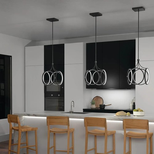 Kichler 83346MBK - Ciri 1 Light LED Dimmable Pendant in Matte Black - Picture 3 of 7