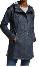 Ilse Jacobsen Hornbæk 87 Raincoat, Navy, Size 16 Brand New