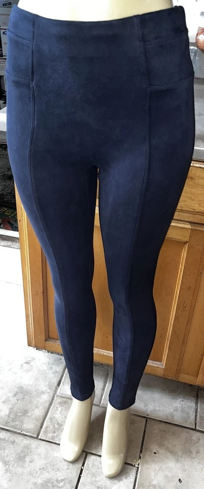 LEGGINGS SPANX imitación gamuza cintura alta-azul marino-#20322-talla mediana regular Foto 4 de 4