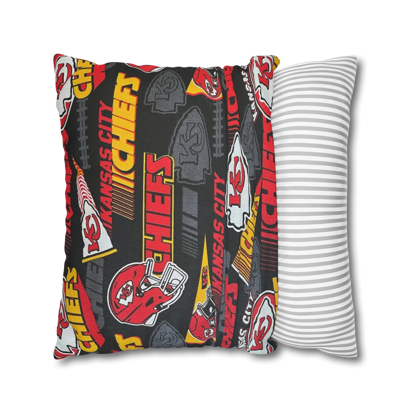 Kansas City Chiefs Spun Square Throw Pillow