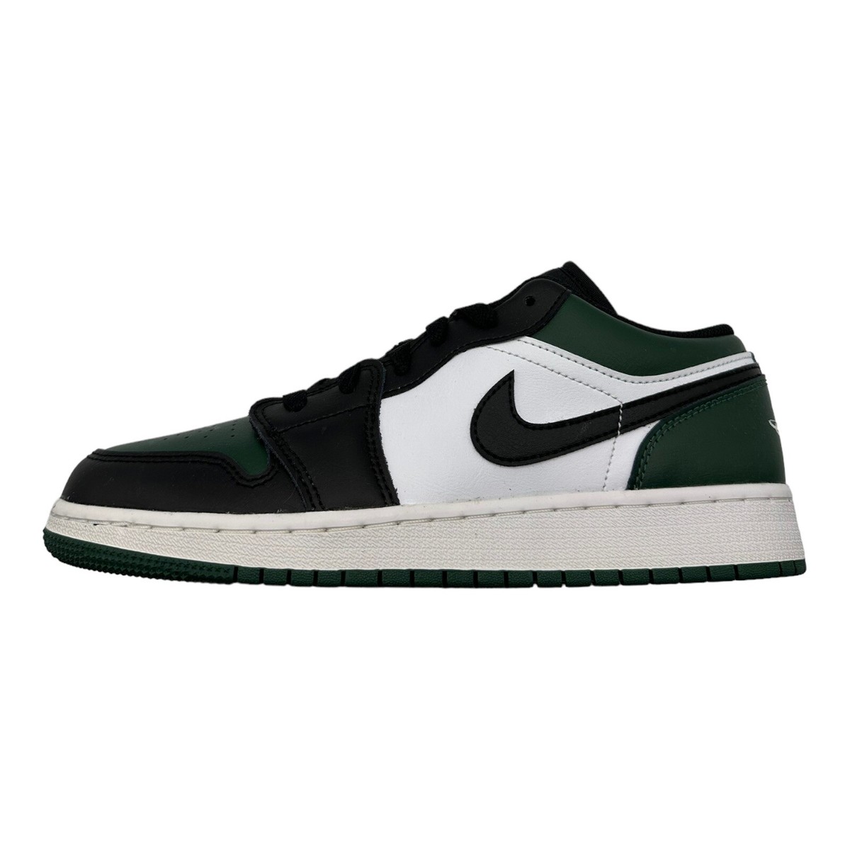 Nike Air Jordan 1 Low (GS) “Green Toe” Black White (553560 Nike Air Jordan 1 Low (GS) “Green Toe” Black White (553560