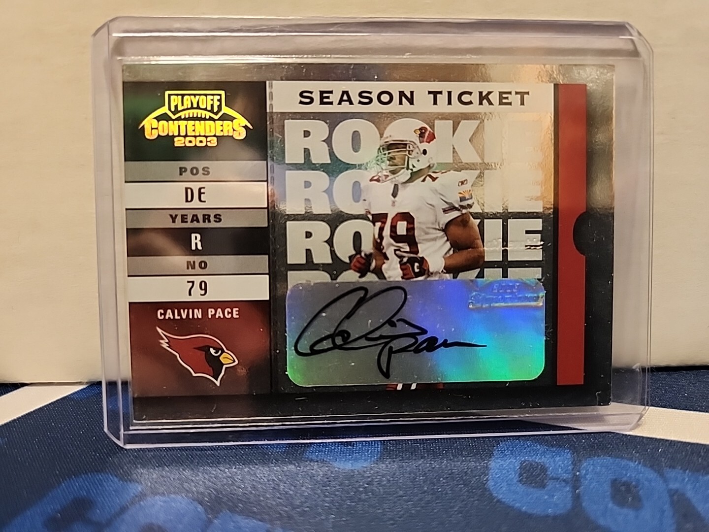 2003 Playoff Contenders #186 Calvin Pace /999 RC Autograph Rookie