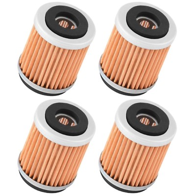 #ad 4 Pack Oil Filter Filters for 87 05 Yamaha Wolverine 350 Big Bear 350 Moto 4 350 $15.96