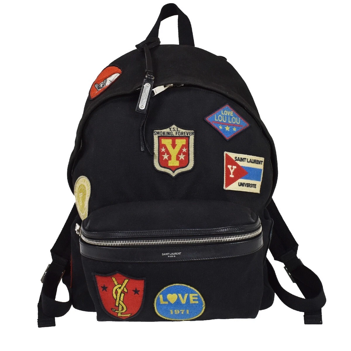Saint laurent shop patch backpack