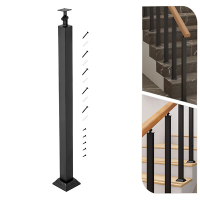 Iron Step Handrails Railing For 1-2 Step Handrail Indoor/Outdoor Deck Hand Rail