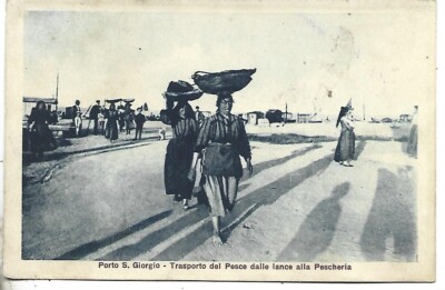 1921 PORTO SAN GIORGIO TRANSPORT OF FISH FROM SPEARS TO FISHING