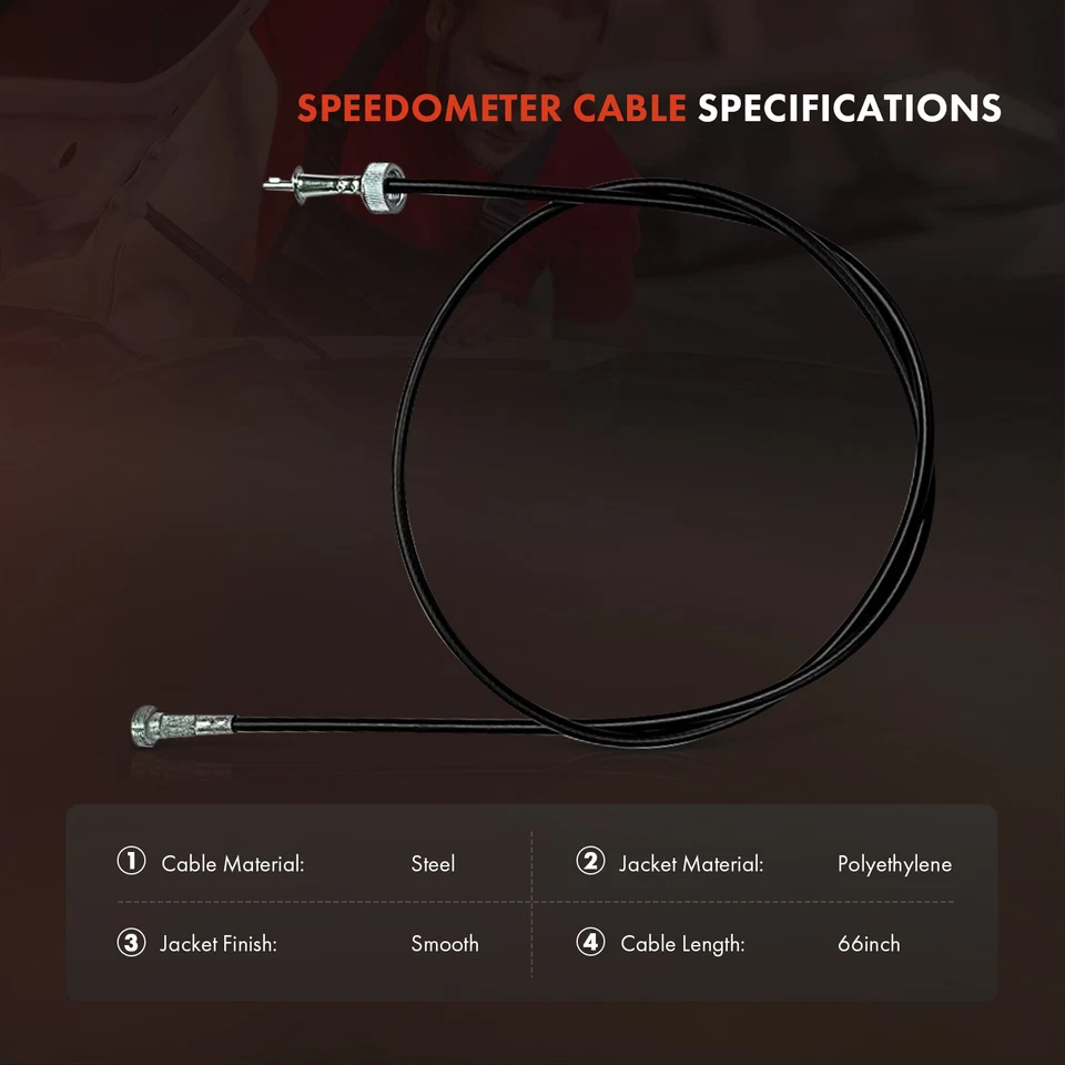 Cable velocímetro 66 pulgadas para Toyota MR2 1991 1992 1993 GAS aspiración natural Foto 3 de 4