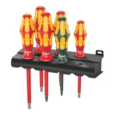 WERA 160 I/168 I/6 RACK INSULATED SCREWDRIVER SET LASERTIP KRAFTFORM 6 PC. SET