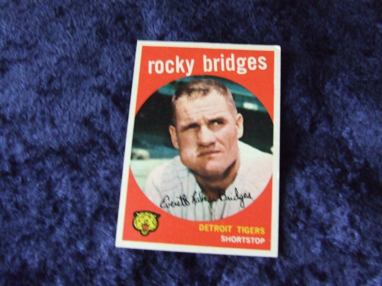 1959 Rocky Bridges Detroit Tigers Topps Baseball Card #318