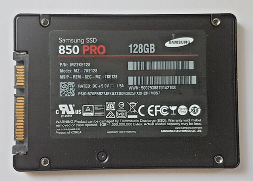 128 GB SATA III Samsung SSD 850 PRO MZ-7KE128 3D-NAND MLC 2.5" intern Festplatte