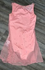 Fully Custom Rhinestoned Lyrical Contemporary Dress Set Pink Leotard