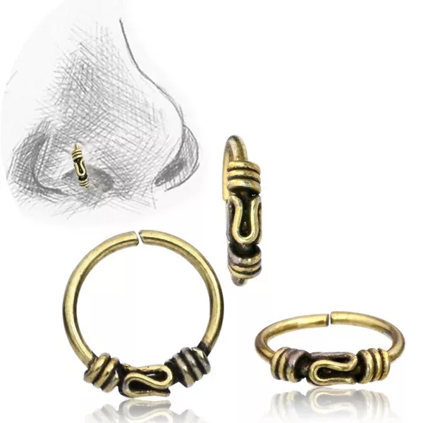 Women's 22g Bali Stainless Steel Nose Ring Set - Walmart.com