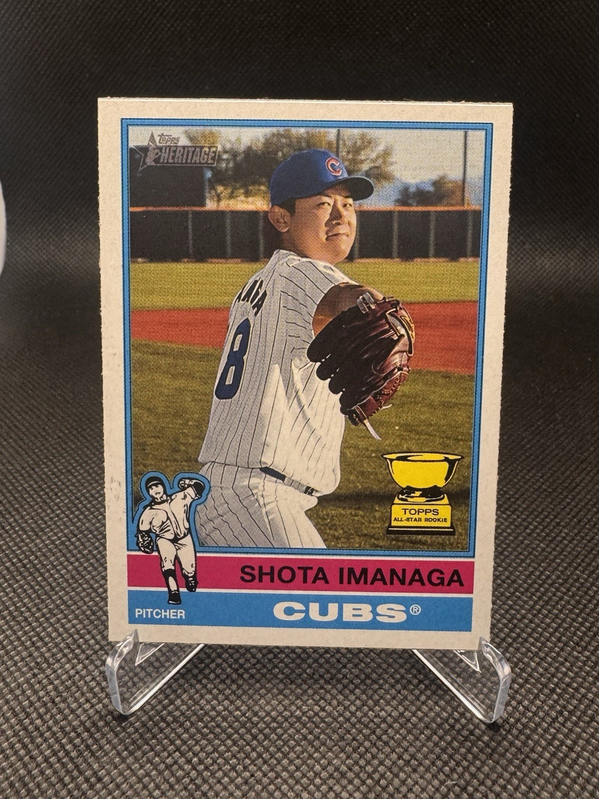 Shota Imanaga 2025 Topps Heritage Cartoon Variation SP Chicago Cubs