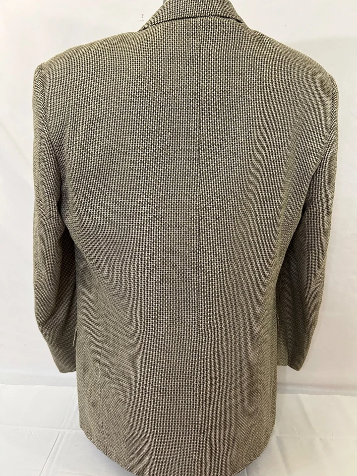 Abrigo deportivo Lanificio Fratelli Bacci LUCHO para hombre talla 46L dorado negro tweed hecho en Italia Foto 2 de 4