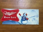 MILLER HIGH LIFE Beer Keep Cool Deadstock Cardboard Sign (G, VTG, 50s)
