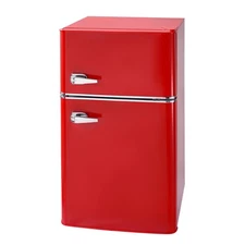 Uimoso 3.2 Cu.Ft Compact Mini Fridge with Freezer, Two-Door Design, Red
