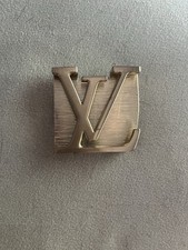 Louis Vuitton Men s LV Logo Gold Metal Shiny Interchangeable Buckle 1.5in