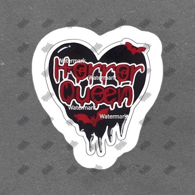Horror Queen Vinyl Sticker Gothic Heart Decal Perfect for Halloween & #483470