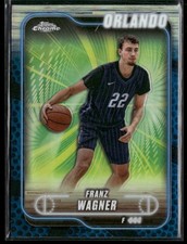 2024-25 Topps Chrome #93 Franz Wagner Blue Basketball Refractor Orlando Magic