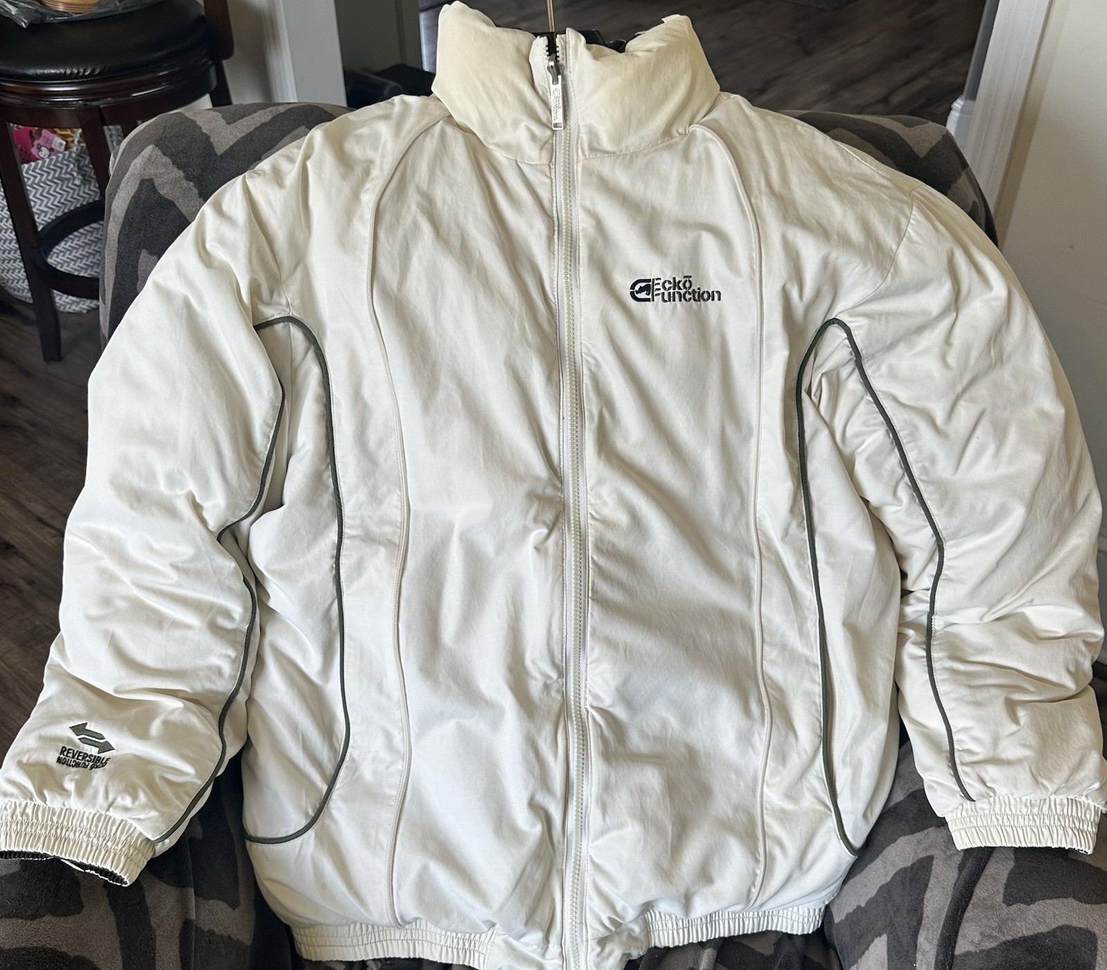 Ecko Function Reversible Olive White Puffer Jacke… - image 6