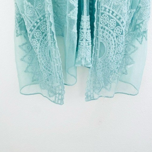 Rachel Zoe Sheer Lace Kimono - Light Blue - Picture 5 of 8