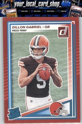 2025 Donruss Press Proofs Red #316 Dillon Gabriel Rookie Cleveland Browns