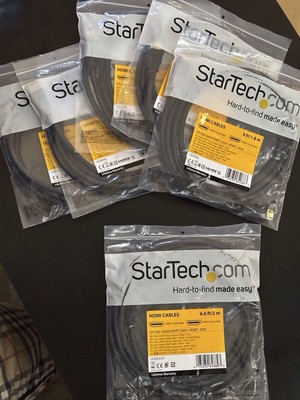 Lot of 6 -6ft/1.8m & 1 (one) 6.6ft/2m StarTech DisplayPort to Adapter Cable HDMI