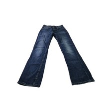 Pantalones de mezclilla elásticos ajustados Levi's 527 para hombre 29x32 azul vaquero occidental tiro bajo