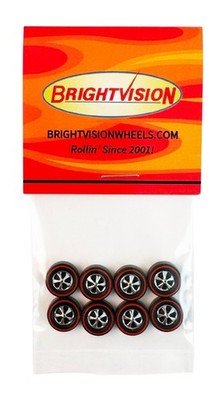 8 Brightvision Redline Wheels - 8 Medium Cap Deep Dish Bright Chrome Style